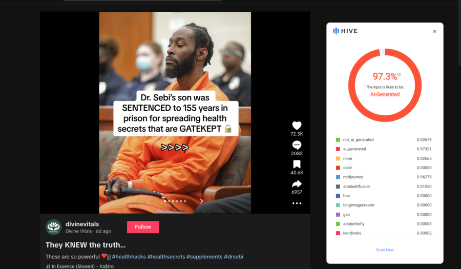 Fact Check Photo Does NOT Show Son Of Dr. Sebi On Trial It's An AI